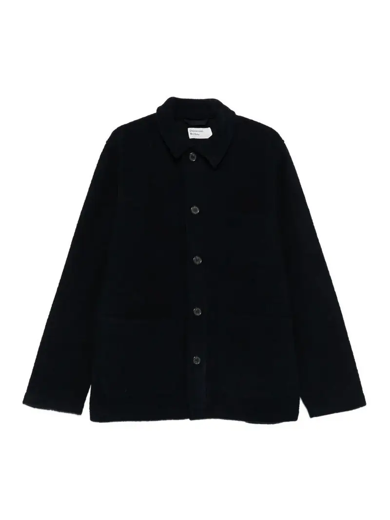 Giacca in pile di lana Blu scuro