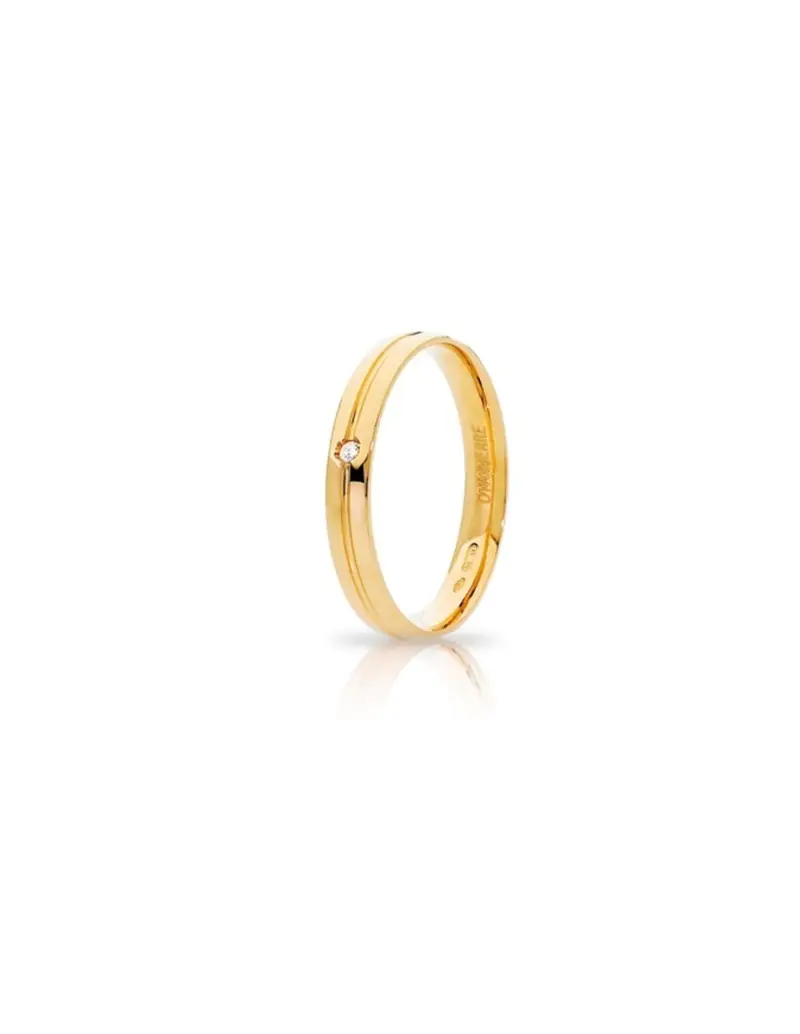 Fede UNOAERRE Fedi Brillanti Promesse Lyra in oro giallo con diamante 34AFC289/001C01