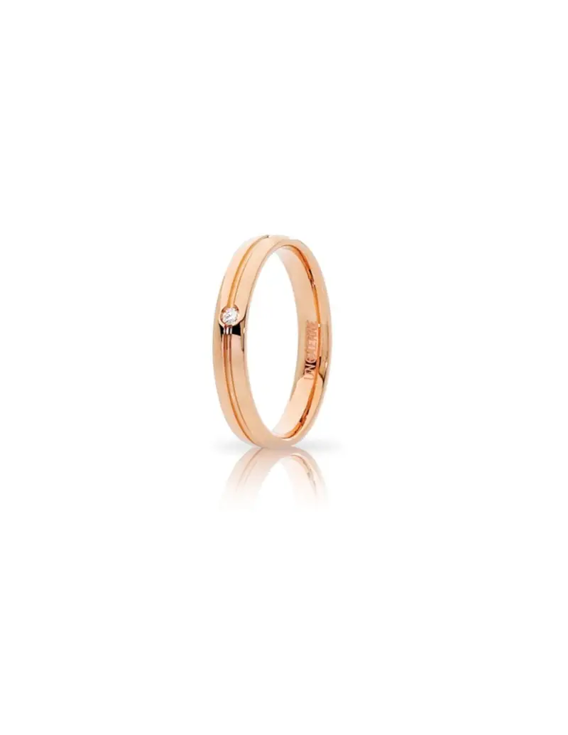 Fede UNOAERRE Fedi Brillanti Promesse Lyra in oro rosa con diamante 34AFC289/001C22