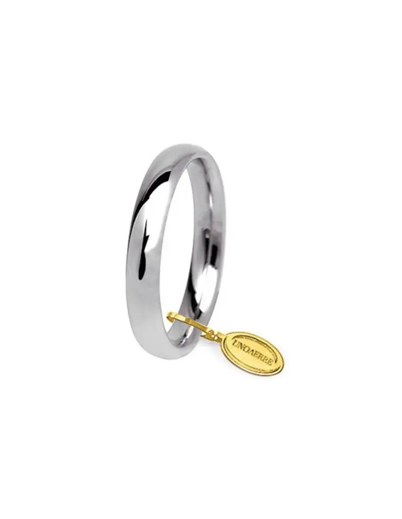 Fede UNOAERRE Fedi Comode 4 mm in oro bianco 40AFC1C04