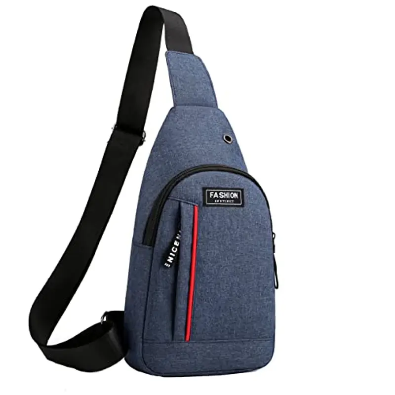 Uomini Messenger Moda Tempo Libero Borsa Petto Sport Zaino Uomo Borsa Crossbody Uomini Spalla Tote Bag, Blu, Taglia unica