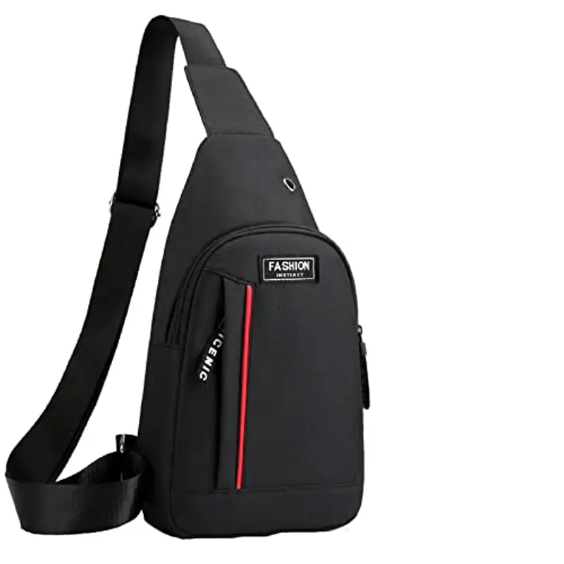 Uomini Messenger Moda Tempo Libero Borsa Petto Sport Zaino Uomo Borsa Crossbody Uomini Spalla Tote Bag, Nero , Taglia unica