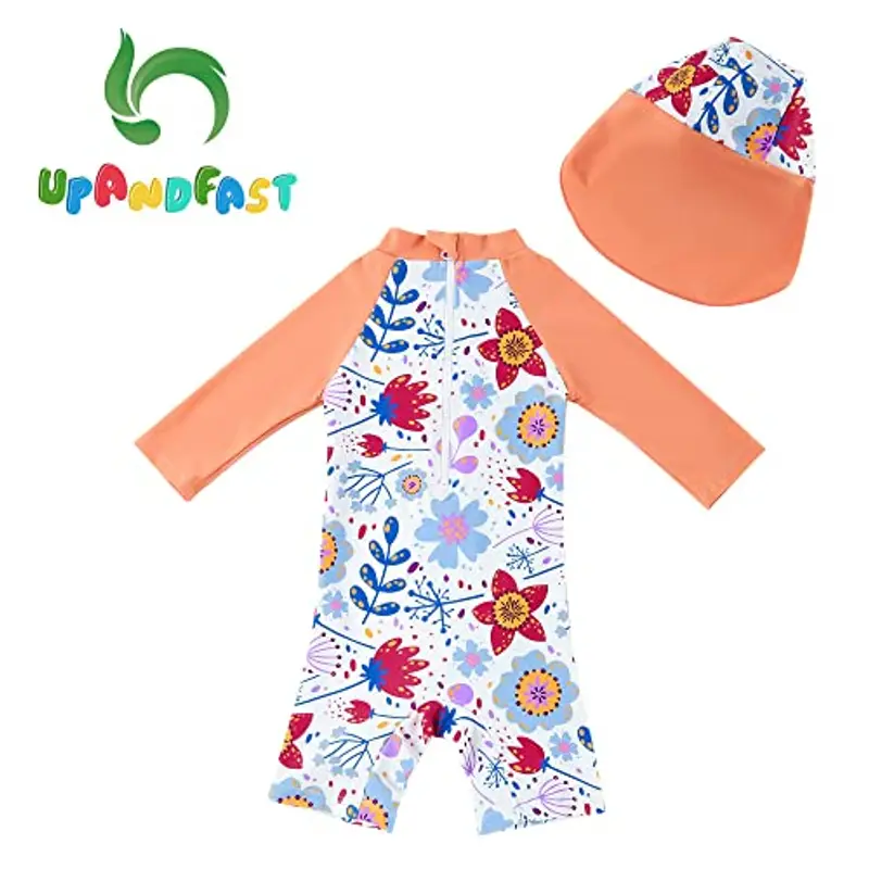 upandfast Costume da Spiaggia per Bambini(24-36 Mesi, Girasole) miniatura 2
