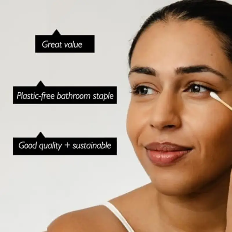 UpCircle Cotton fioc di bambù – 200 pezzi – biodegradabili, sostenibili, senza plastica, completamente riciclabili – un miniatura 2