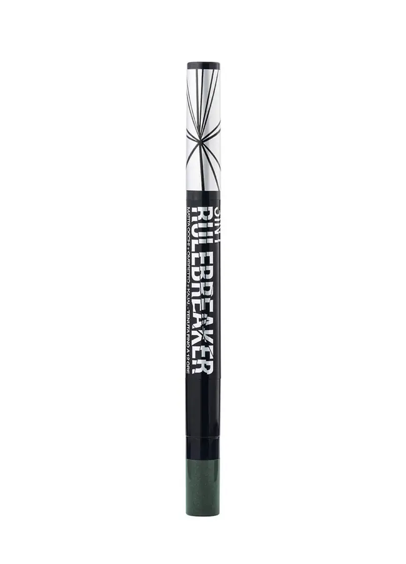 3 In 1 Rule Braker - Eyeliner, Eye Kajal, Eyeshadow, Unisex, Verde scuro miniatura 2