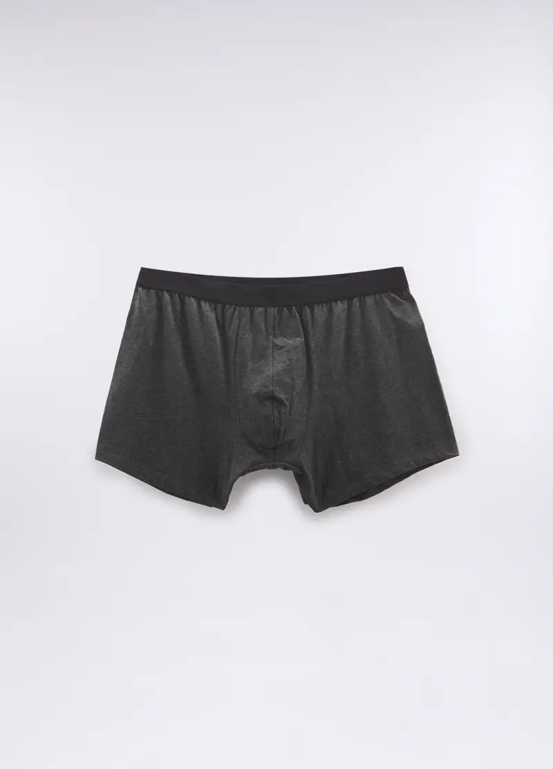 3 Pack Boxer Con Elastico A Contrasto Uomo, Grigio melange