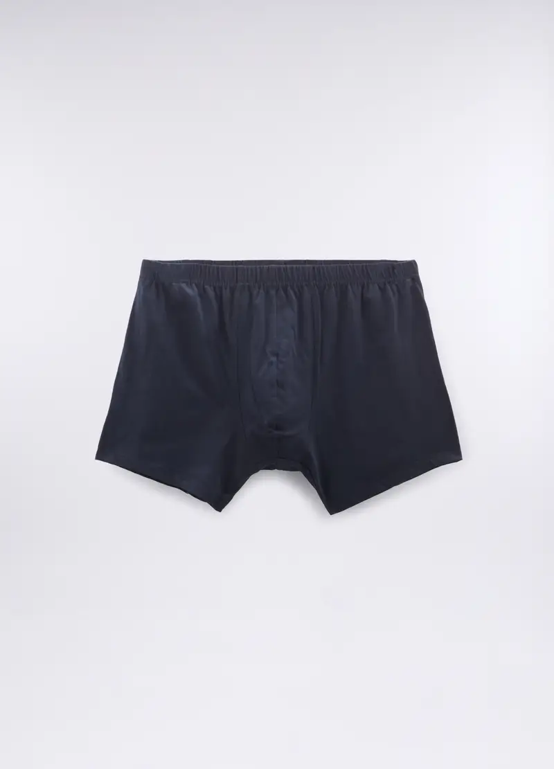 3 Pack Boxer In Cotone Con Elastico Uomo, Grigio/Blu