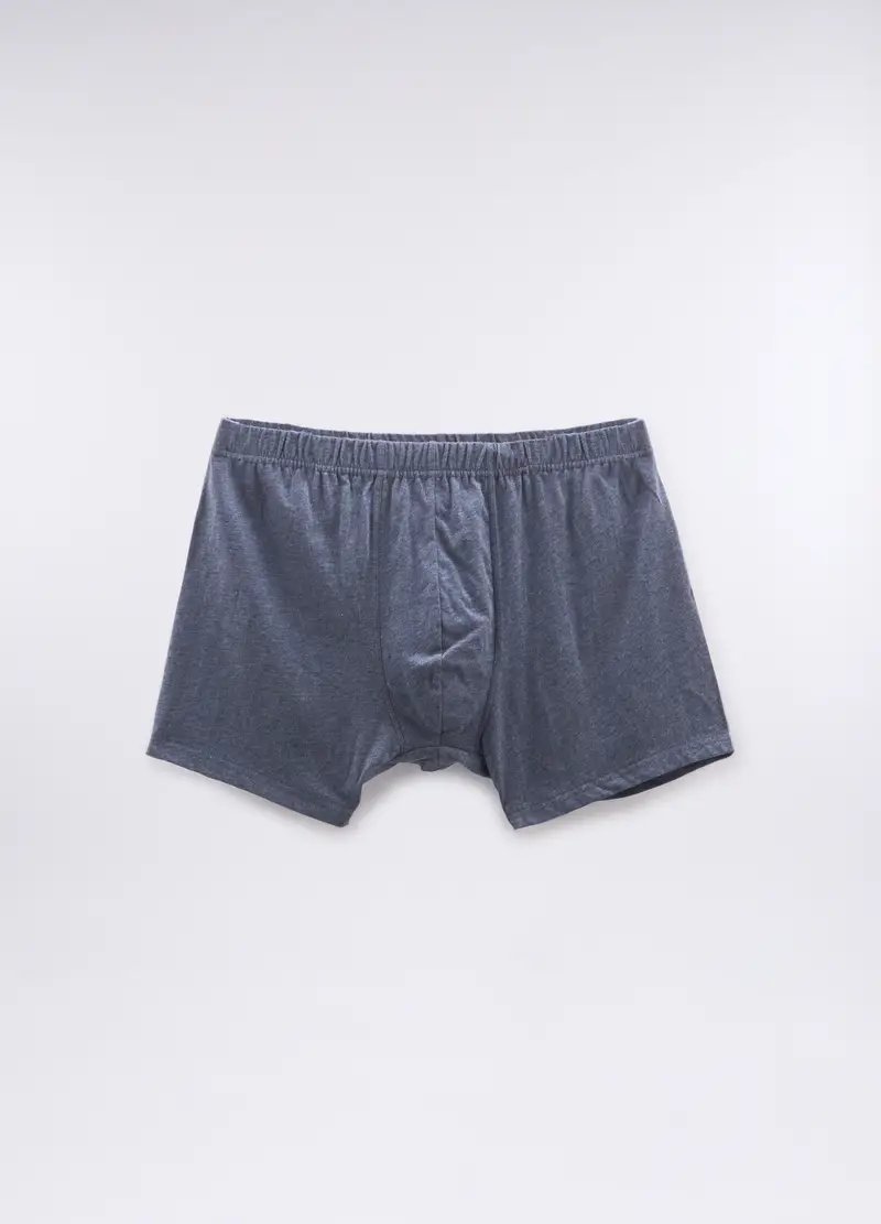 3 Pack Boxer In Cotone Mélange Uomo, Grigio/Blu