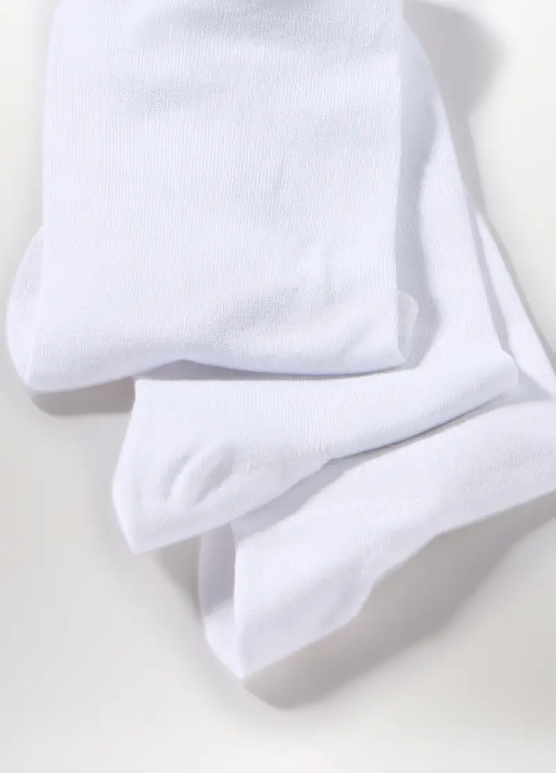 3 Pack Calzini Sneaker In Cotone Stretch Uomo, Bianco ottico miniatura 2