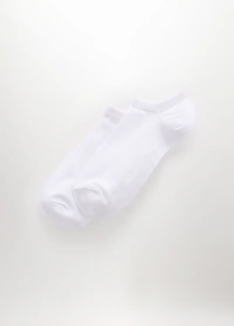 3 Pack Calzini Sneaker In Cotone Stretch Uomo, Bianco ottico