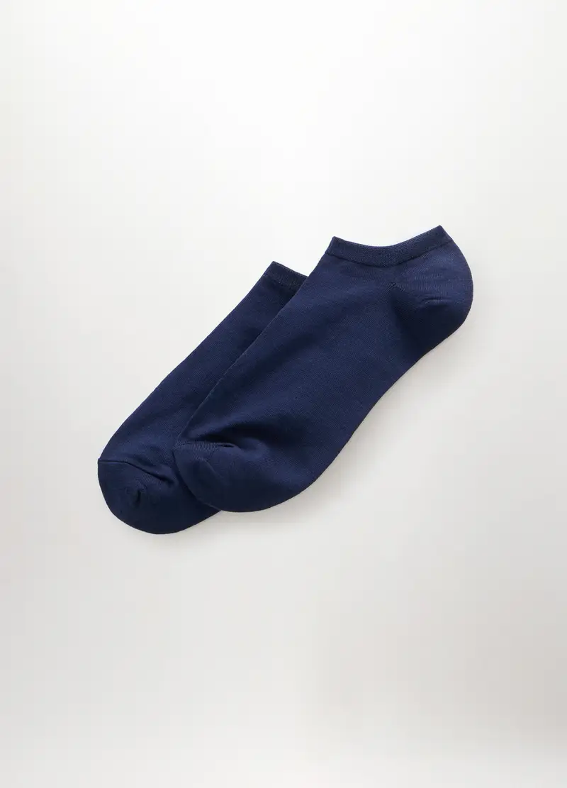 3 Pack Calzini Sneaker In Cotone Stretch Uomo, Blu navy