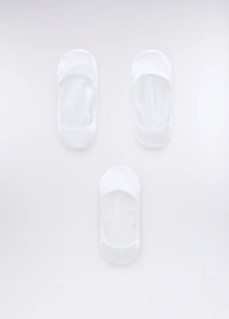 3 Pack Fantasmini In Cotone Stretch Uomo, Bianco