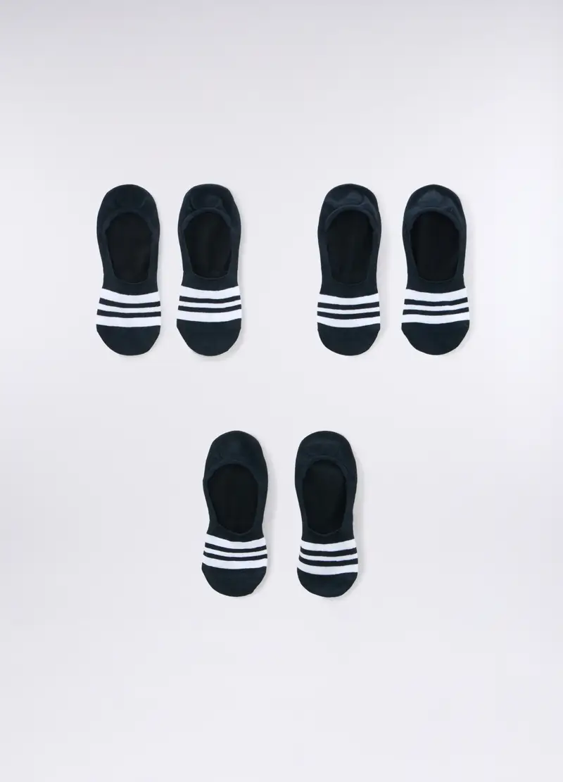 3 Pack Fantasmini In Cotone Stretch Uomo, Blu scuro