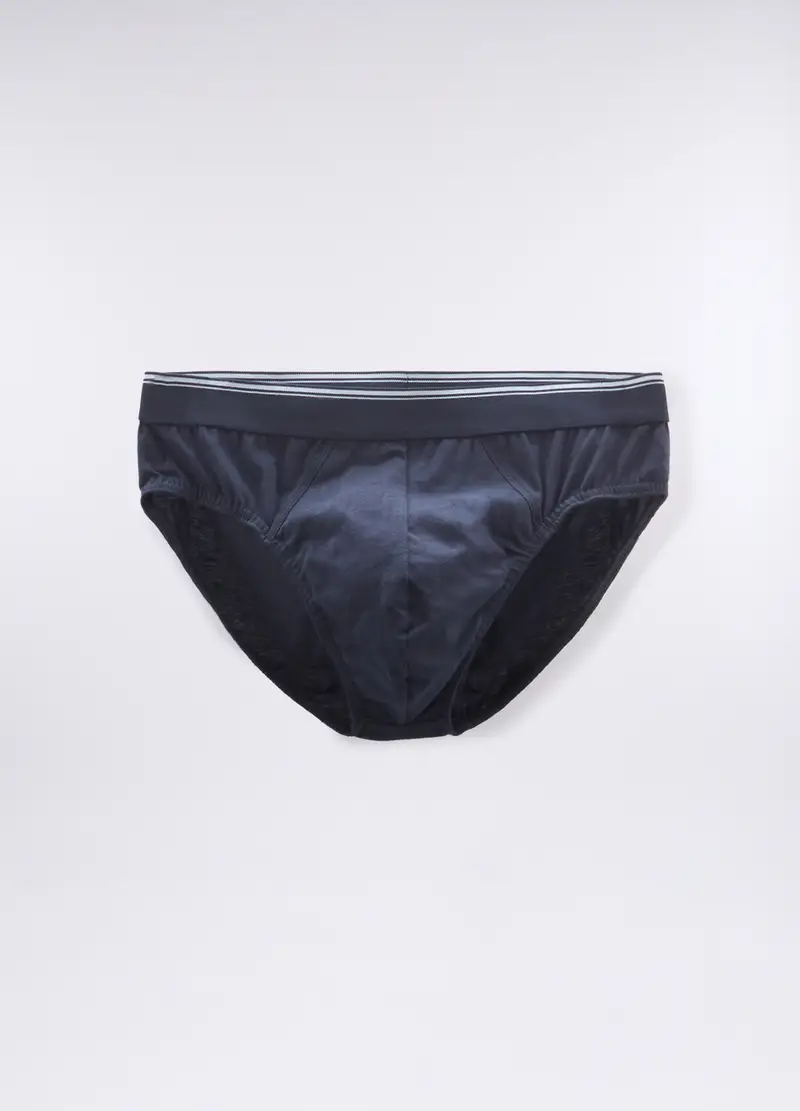 3 Pack Slip Con Elastico A Contrasto Uomo, Blu navy