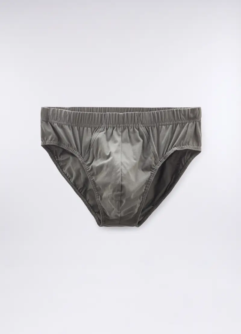 3 Pack Slip In Cotone Con Elastico Uomo, Grigio/Blu