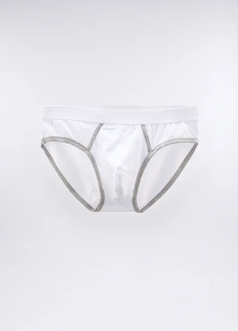 3 Pack Slip In Cotone Stretch Uomo, Bianco