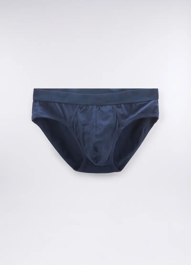 3 Pack Slip In Cotone Stretch Uomo, Blu navy