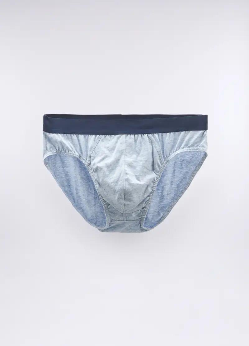 3 Pack Slip Mélange Con Elastico Uomo, Blu/Azzurro