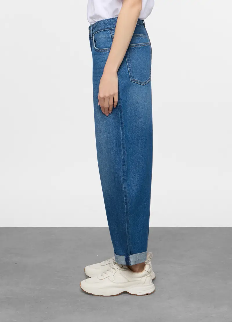 5 Tasche Fit Barrel In Denim Donna, Blu miniatura 2