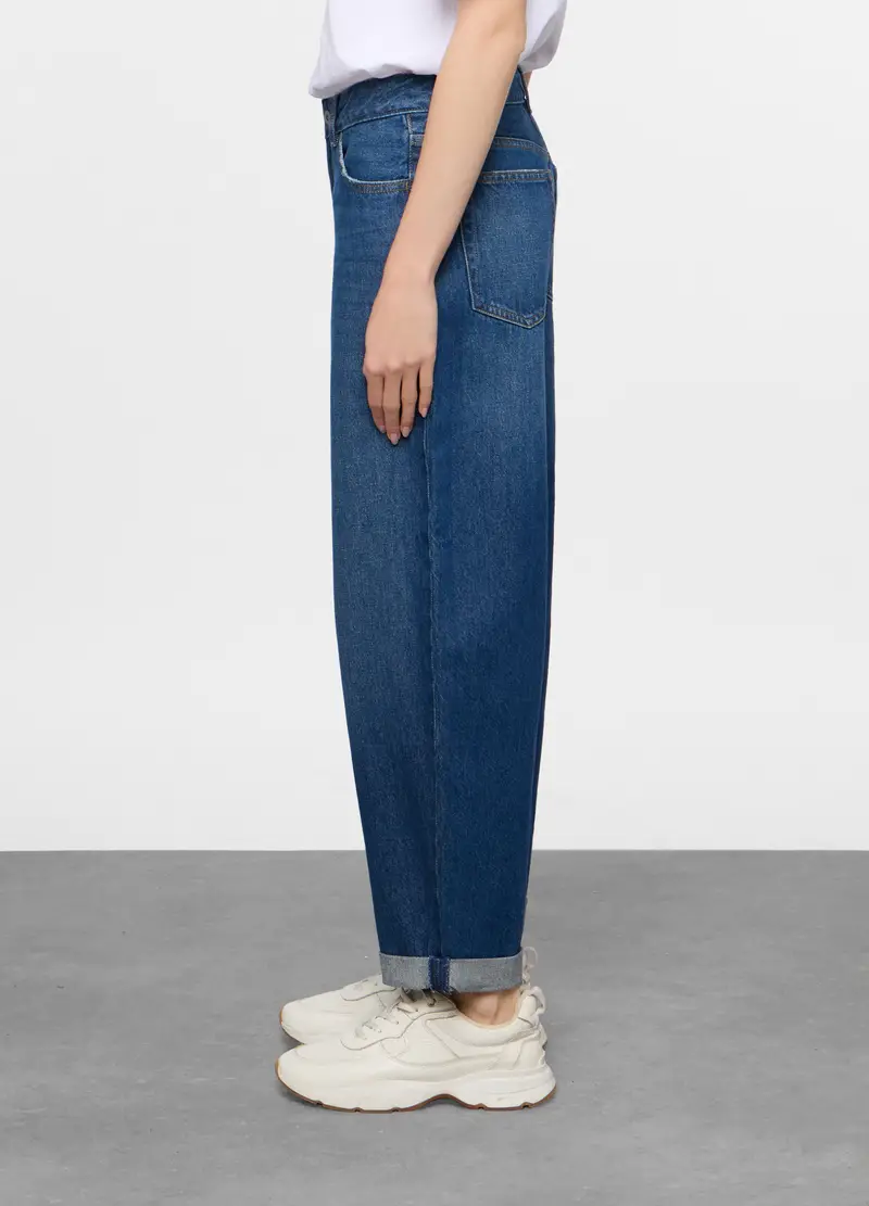 5 Tasche Fit Barrel In Denim Donna, Blu scuro miniatura 2