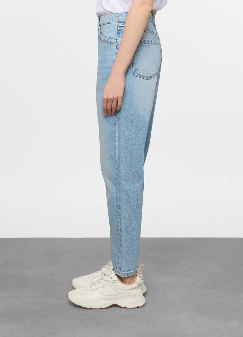 5 Tasche Fit Mom In Denim Donna, Blu chiaro miniatura 2