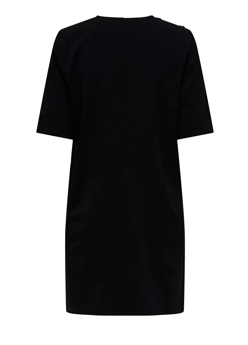 Abito A Maniche Corte Donna, Unisex, Nero miniatura 2