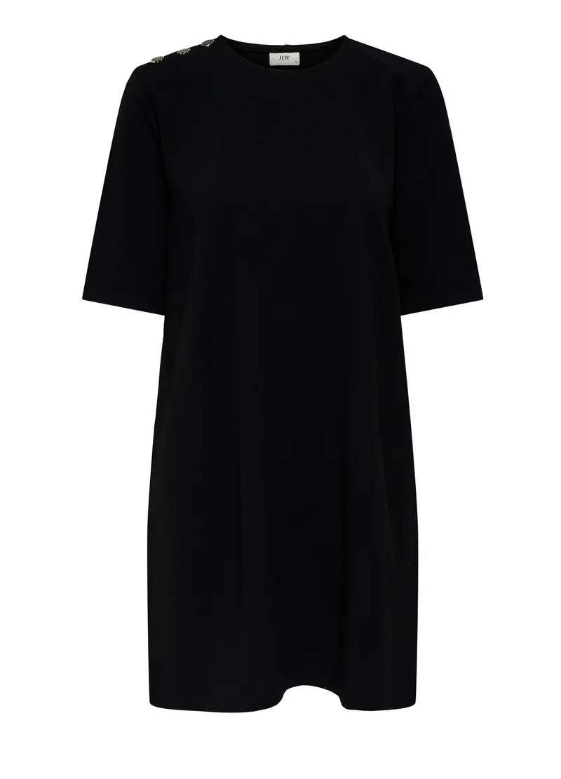 Abito A Maniche Corte Donna, Unisex, Nero