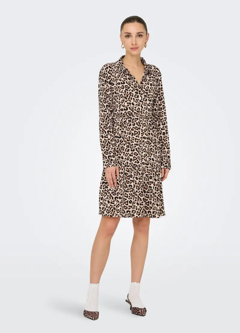 Abito Corto Donna, Unisex, Beige miniatura 3