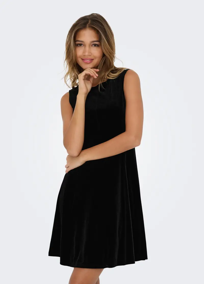 Abito Corto Donna, Unisex, Nero