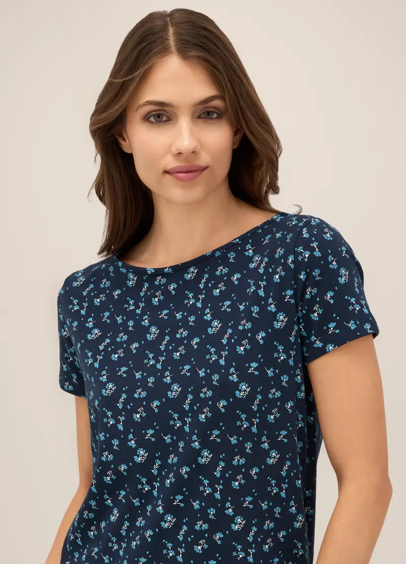 Upim, Abito Corto In Cotone Stretch Donna, Blu scuro, Taglia: S miniatura 2