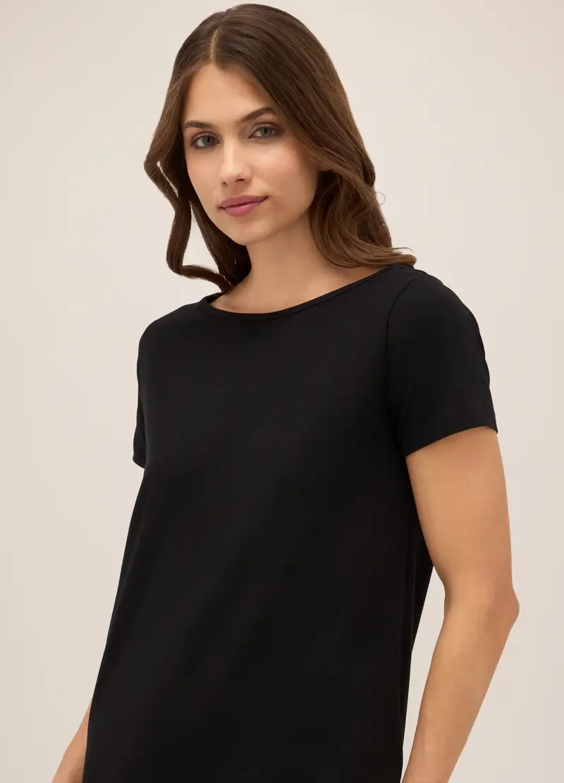 Upim, Abito Corto In Cotone Stretch Donna, Nero, Taglia: S miniatura 2