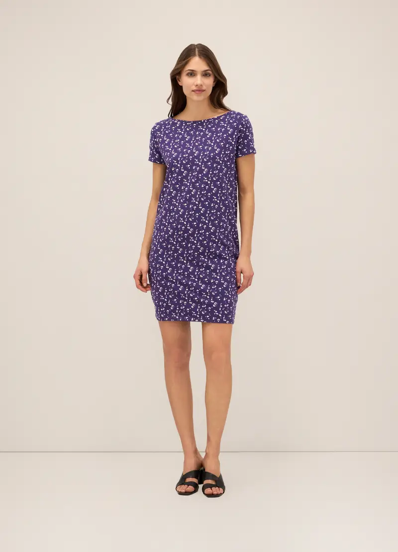 Upim, Abito Corto In Cotone Stretch Donna, Viola scuro, Taglia: S