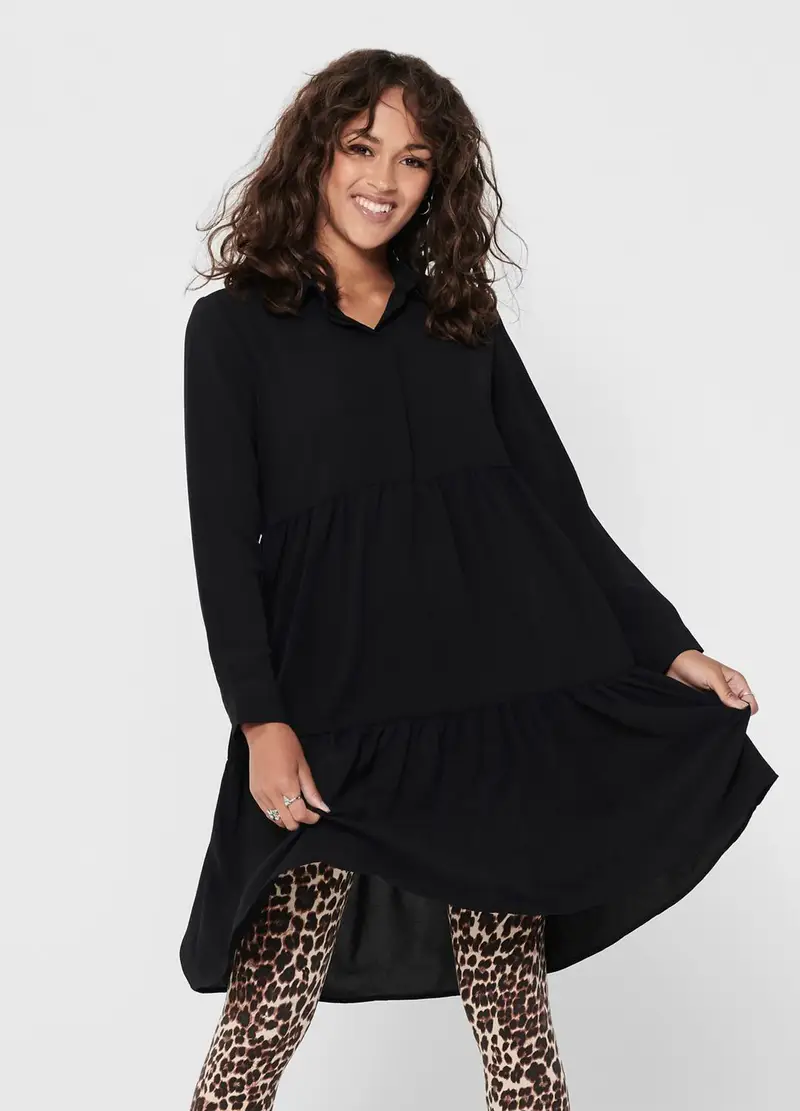 Abito Corto Tricot Donna, Unisex, Nero