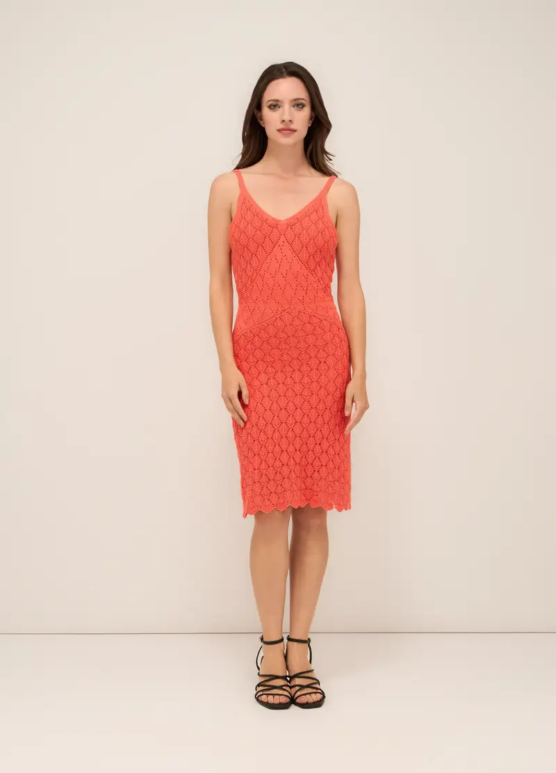 Upim, Abito Crochet In Misto Cotone Donna, Rosa corallo, Taglia: XS