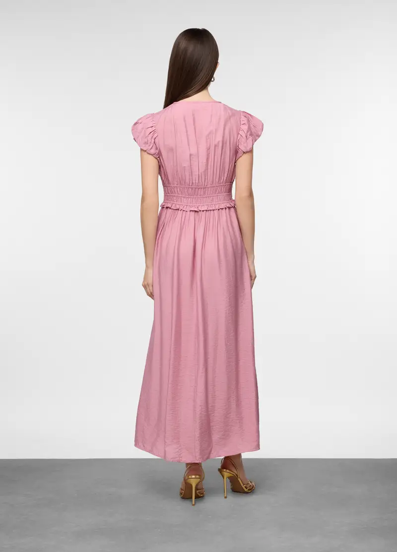 Abito Fitted Misto Viscosa Donna, Rosa pastello miniatura 2