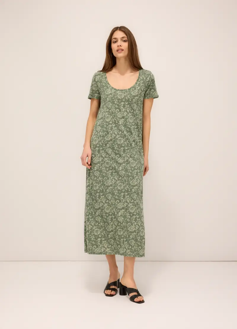 Upim, Abito In Jersey Slub Di Puro Cotone Donna, Verde chiaro, Taglia: S