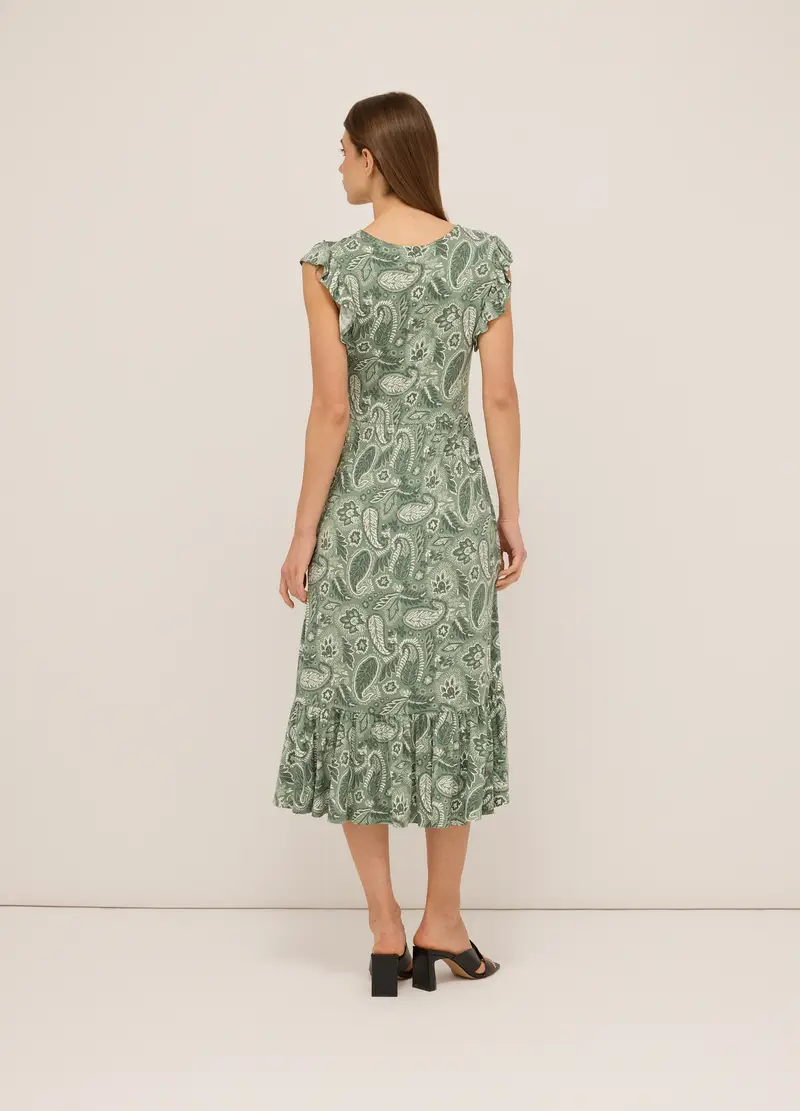 Abito In Viscosa Stretch Donna, Verde chiaro miniatura 2