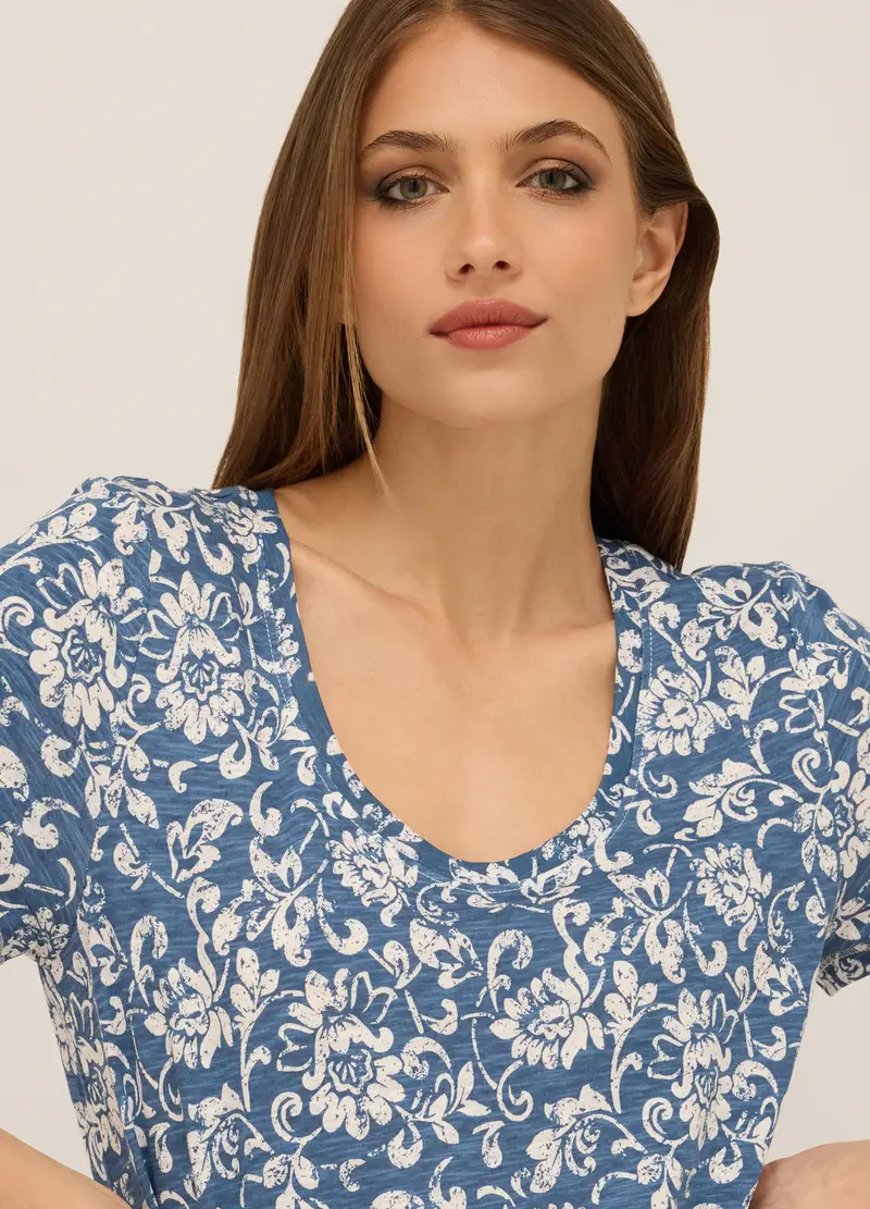 Upim, Abito Lungo In Jersey Di Puro Cotone Donna, Blu Bluette, Taglia: S miniatura 2