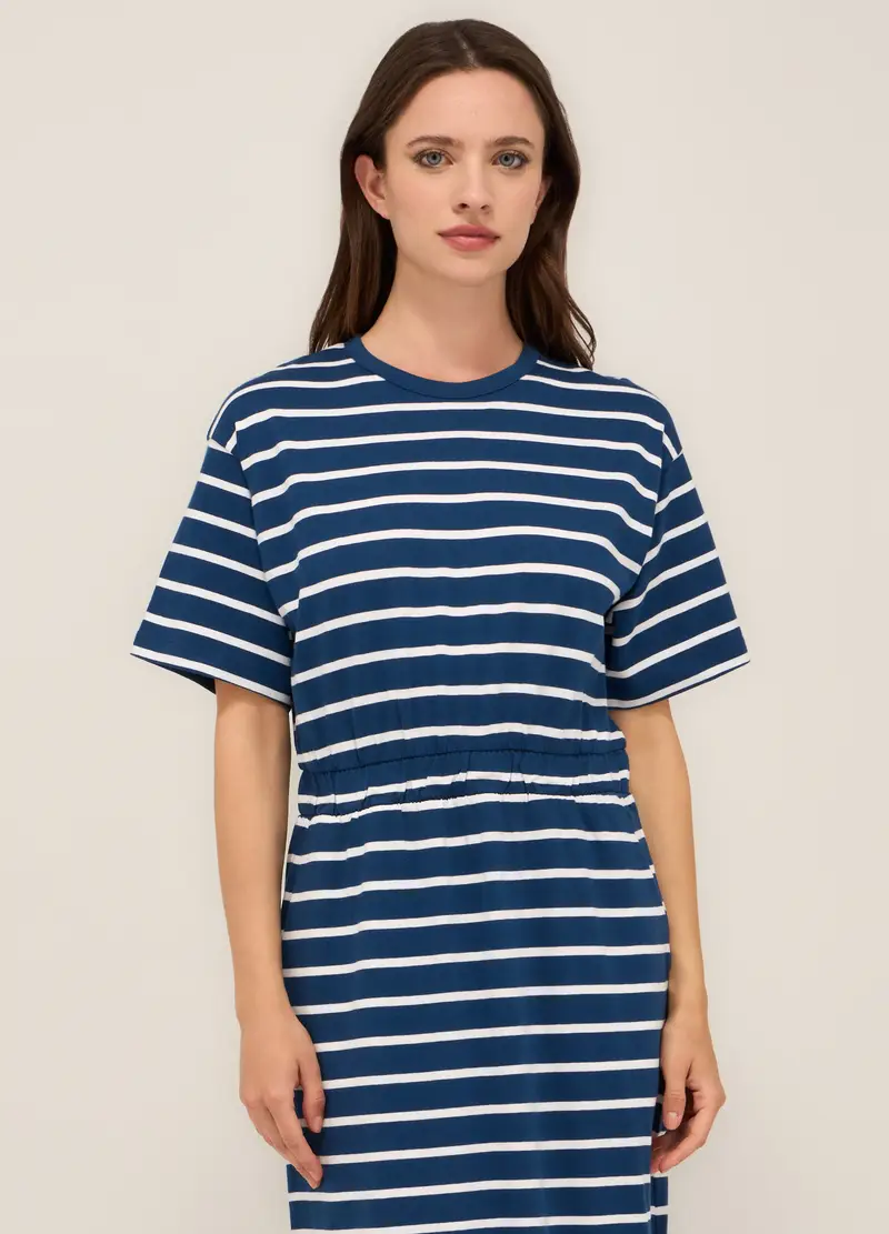 Upim, Abito Lungo In Jersey Di Puro Cotone Donna, Blu Bluette, Taglia: XS miniatura 2