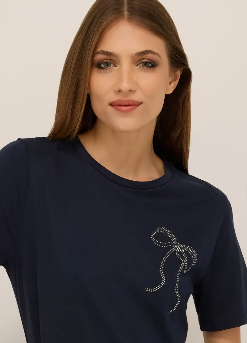 Upim, Abito Lungo In Jersey Di Puro Cotone Donna, Blu navy, Taglia: XS miniatura 2