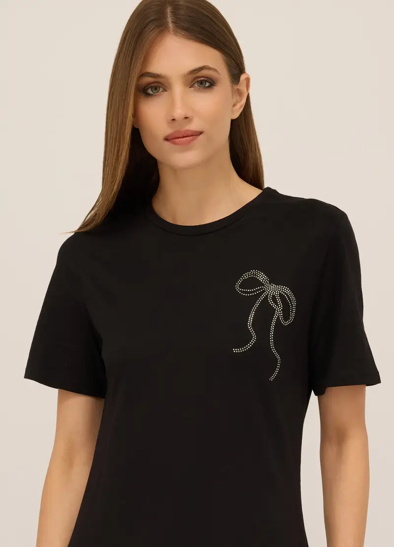 Upim, Abito Lungo In Jersey Di Puro Cotone Donna, Nero, Taglia: XS miniatura 2