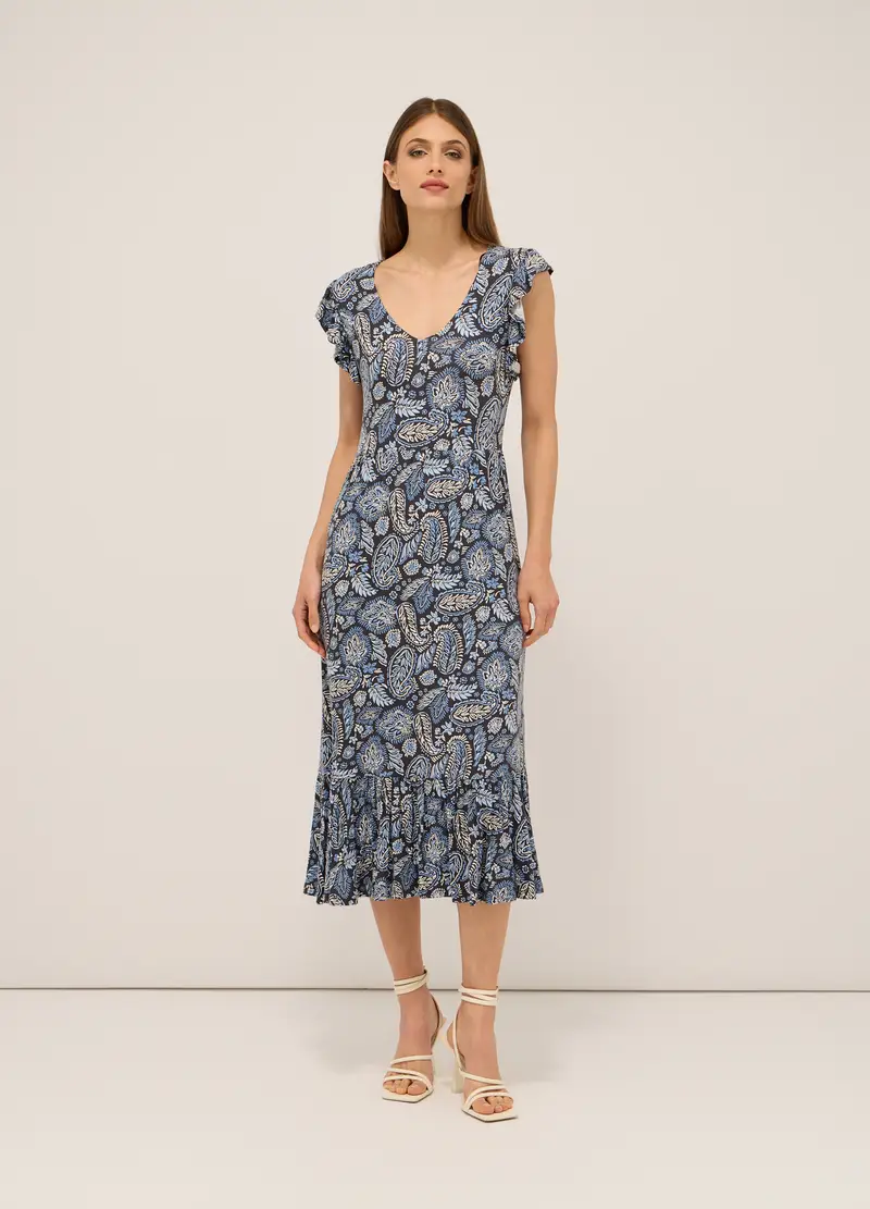 Upim, Abito Lungo In Jersey Di Viscosa Stretch Donna, Blu Bluette, Taglia: S