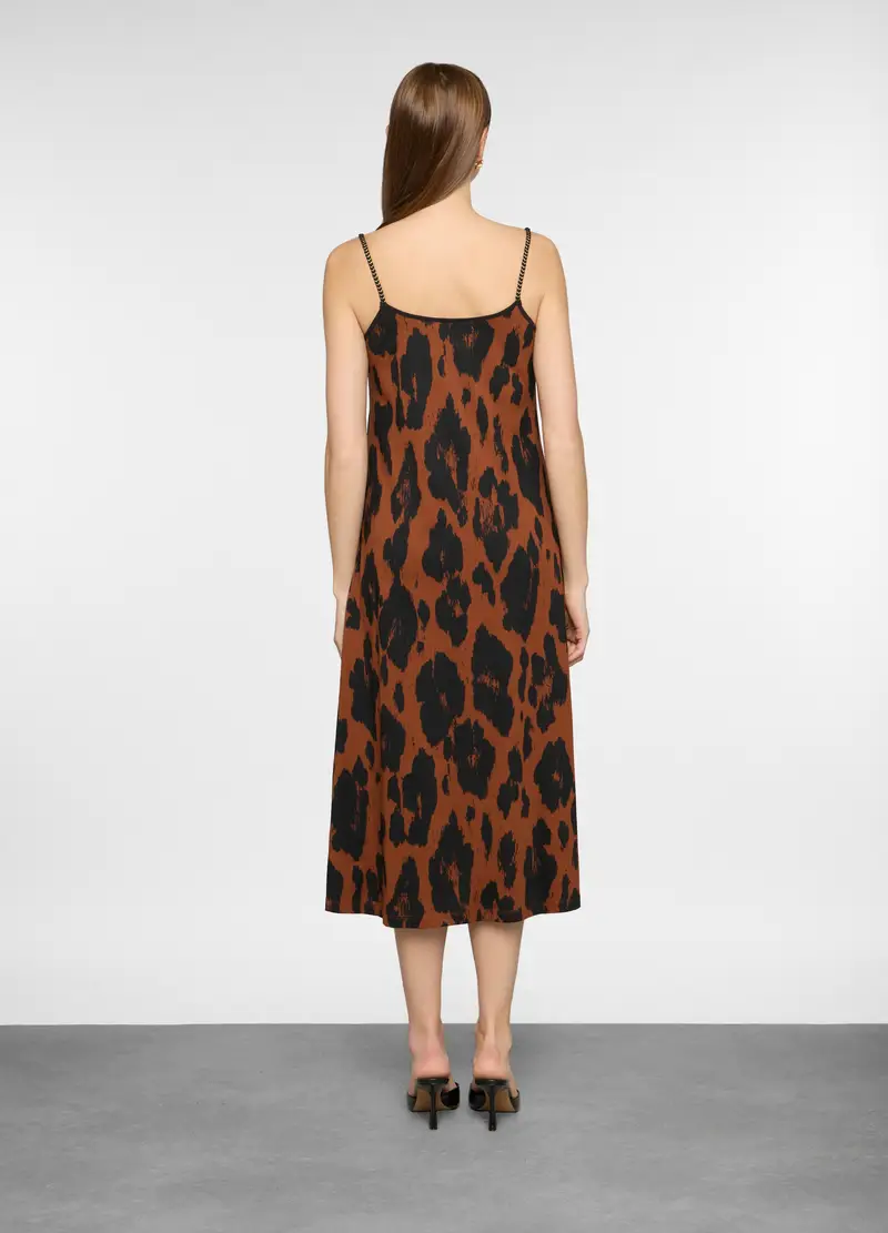 Abito Lungo In Jersey Donna, Marrone scuro miniatura 2