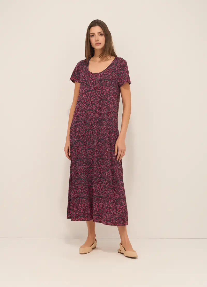 Upim, Abito Lungo In Puro Cotone Donna, Rosso fragola, Taglia: M