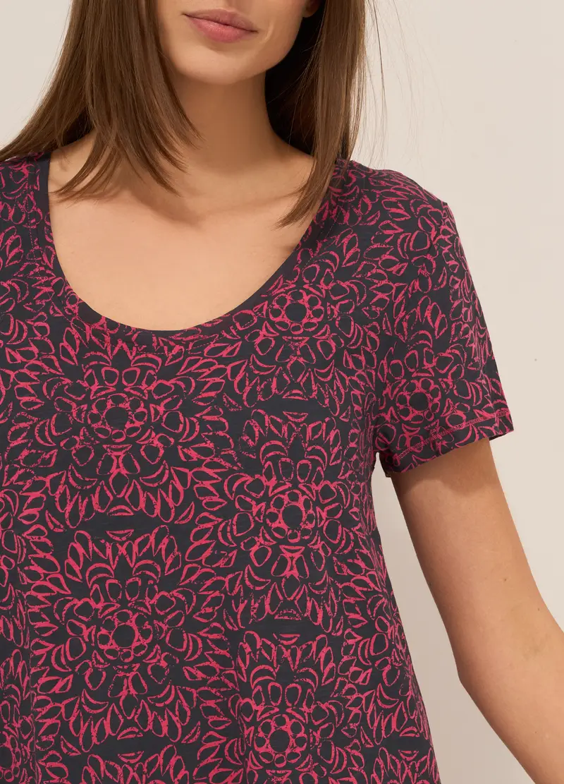 Upim, Abito Lungo In Puro Cotone Donna, Rosso fragola, Taglia: M miniatura 2