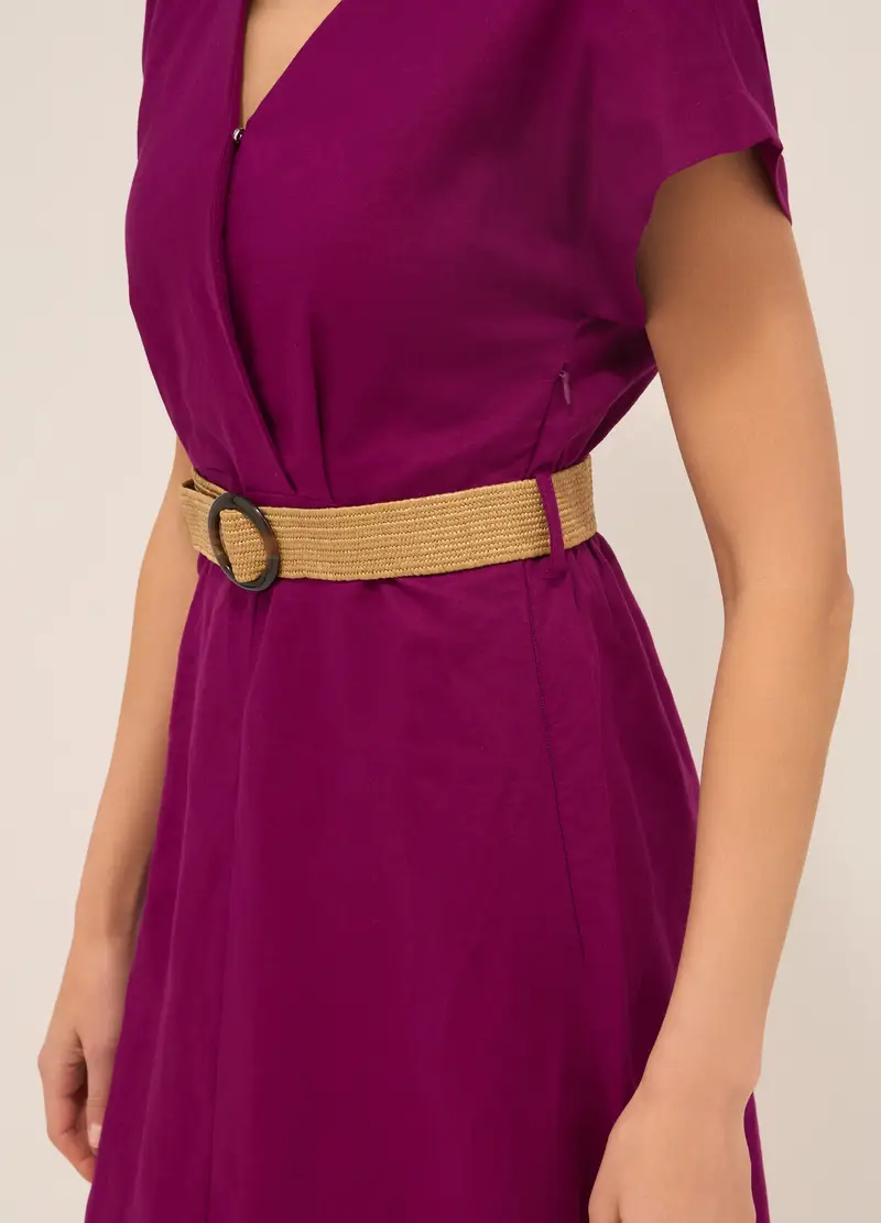 Upim, Abito Lungo Misto Lino Donna, Rosa ciclamino, Taglia: S miniatura 2