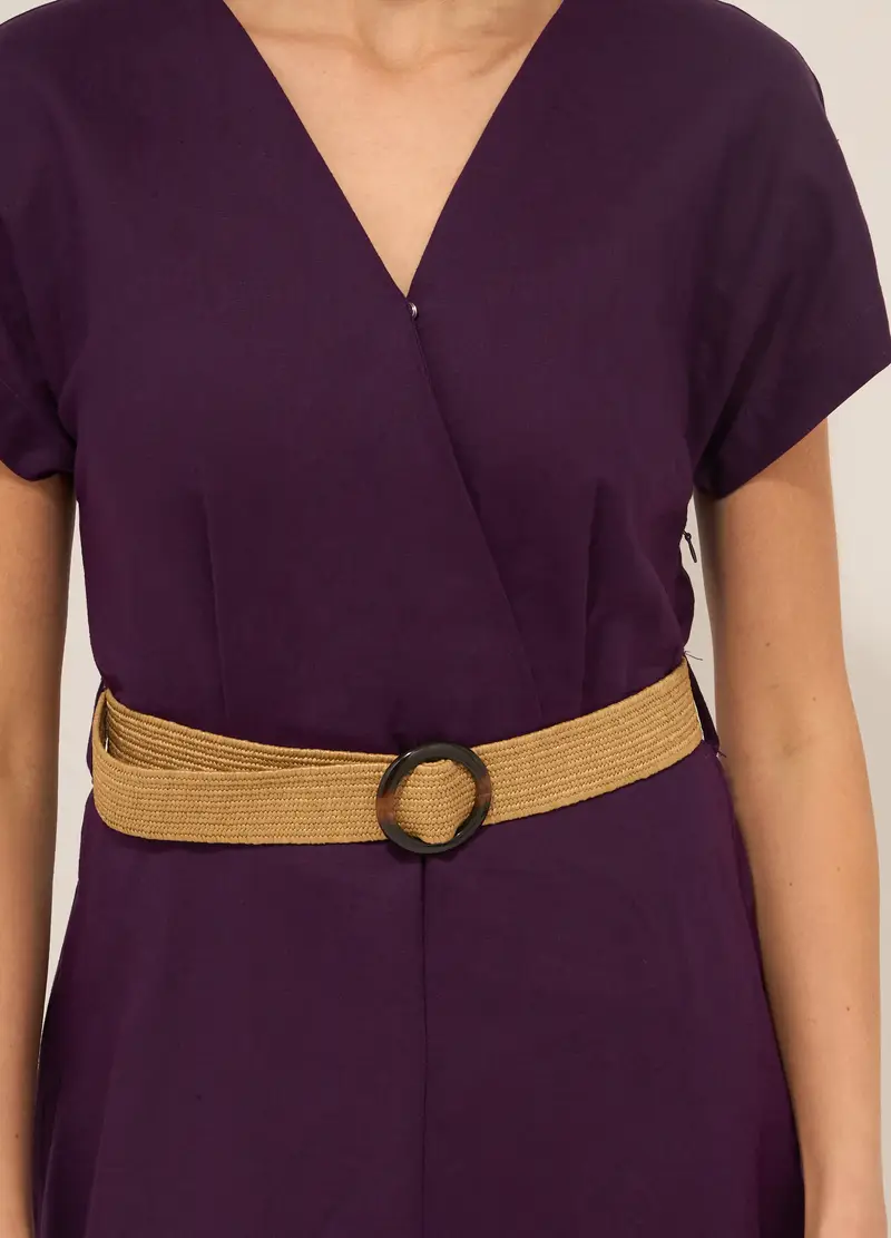 Upim, Abito Lungo Misto Lino Donna, Viola scuro, Taglia: S miniatura 2