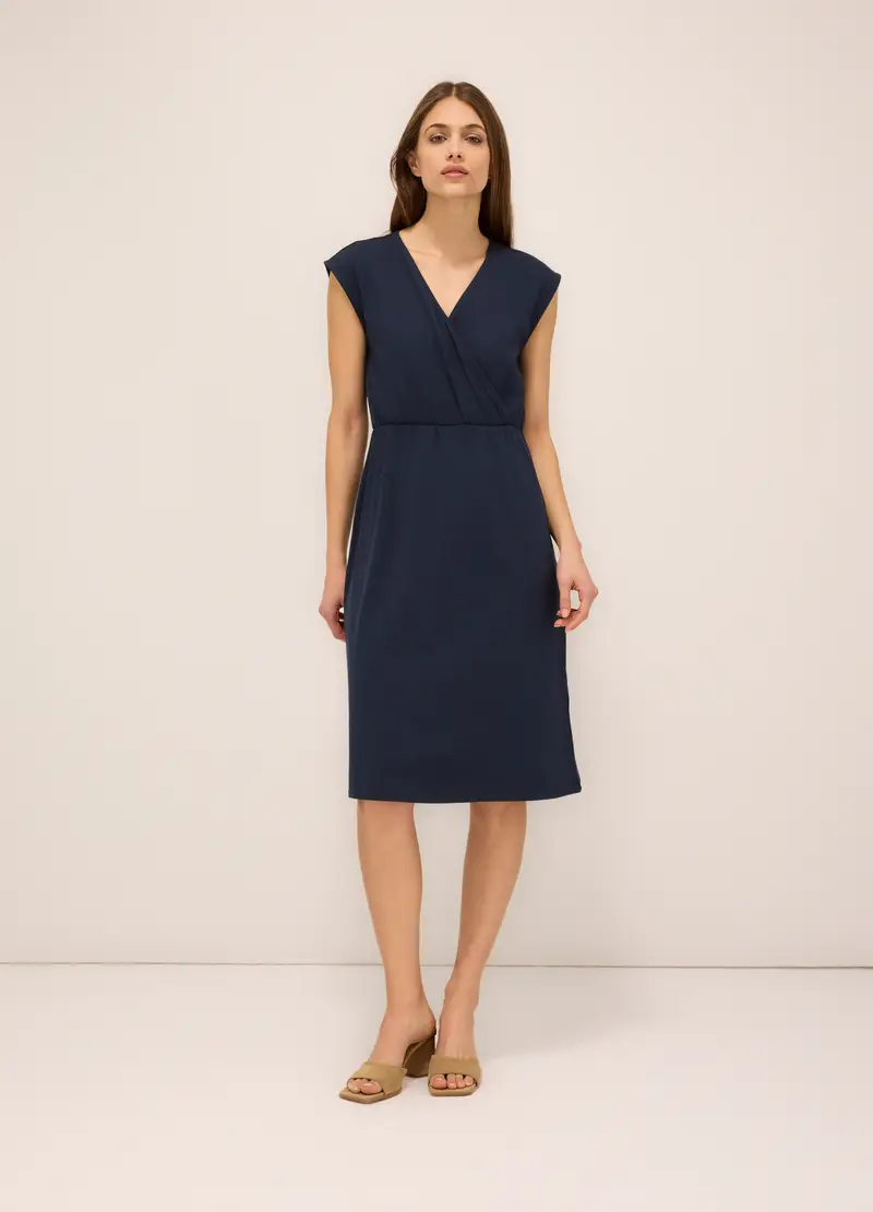 Upim, Abito Smanicato In Jersey Di Cotone Stretch Donna, Blu scuro, Taglia: M