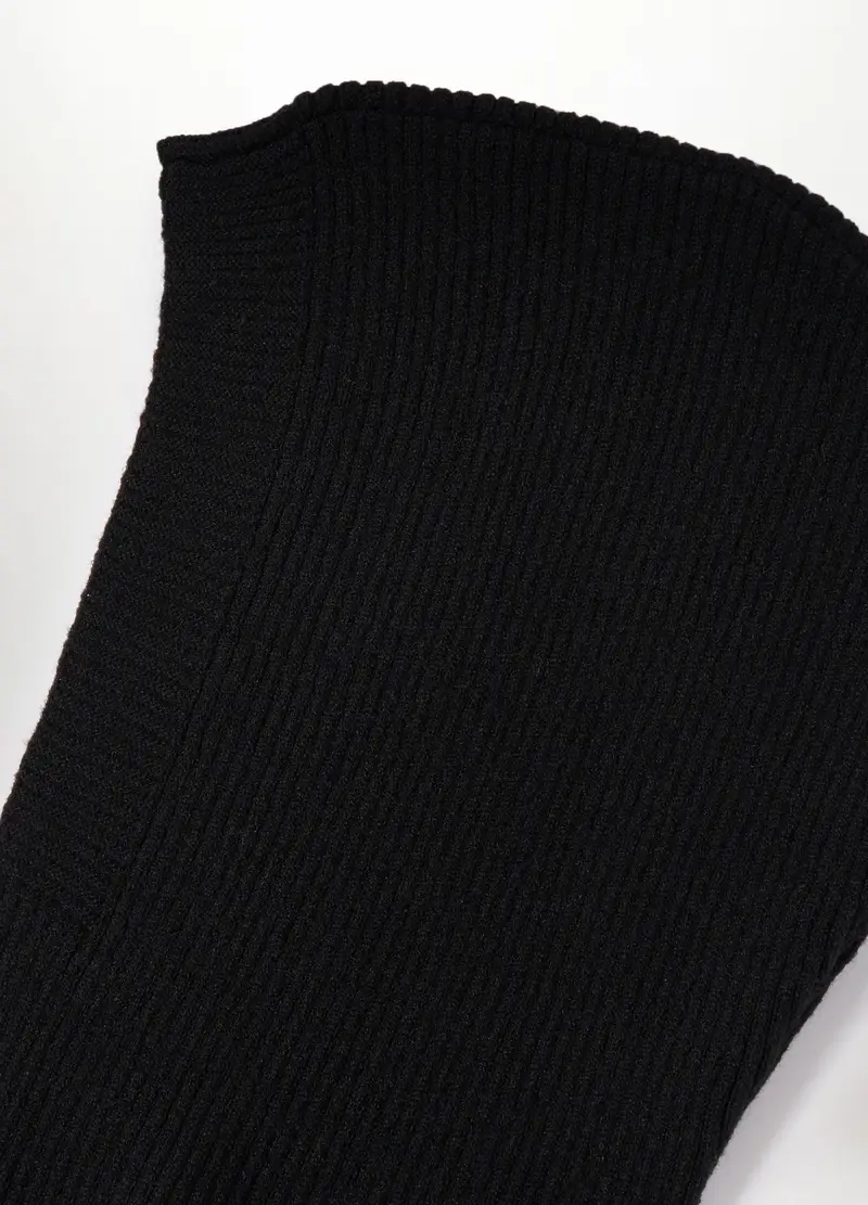 Balaclava A Coste Donna, Nero miniatura 2