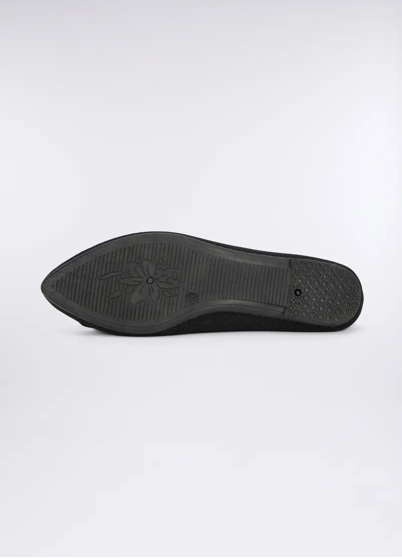 Ballerine Con Applicazione Donna, Nero miniatura 2